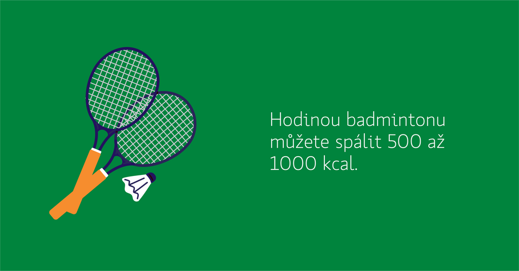 Hodinou badmintonu spálíte až 1000 kcal