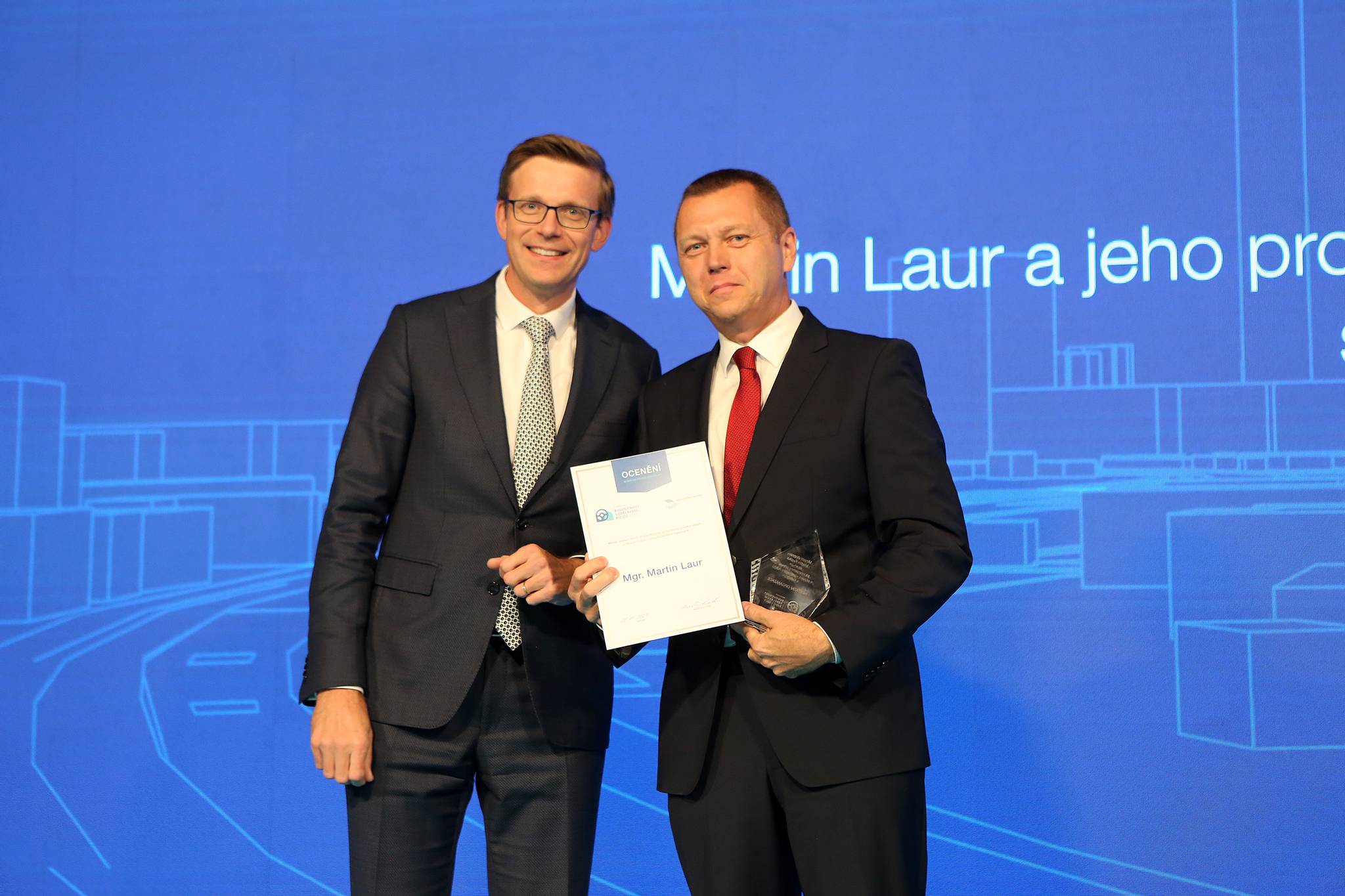 Martin Kupka, ministr dopravy s Martinem Laurem.