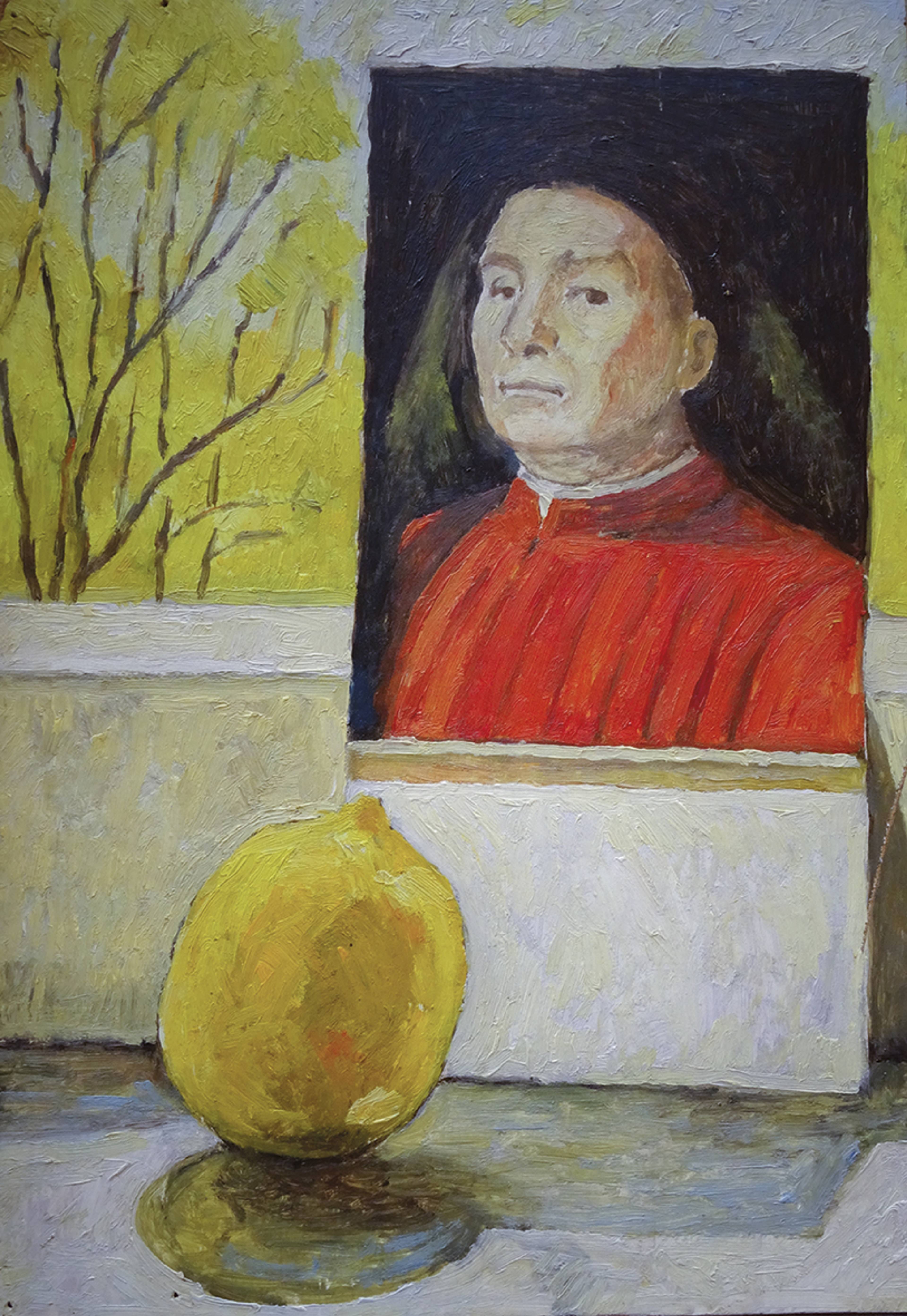 autoportrét-ze-studentských-let-na-AVU,-kresba, 29,5×21cm, 1982_OK