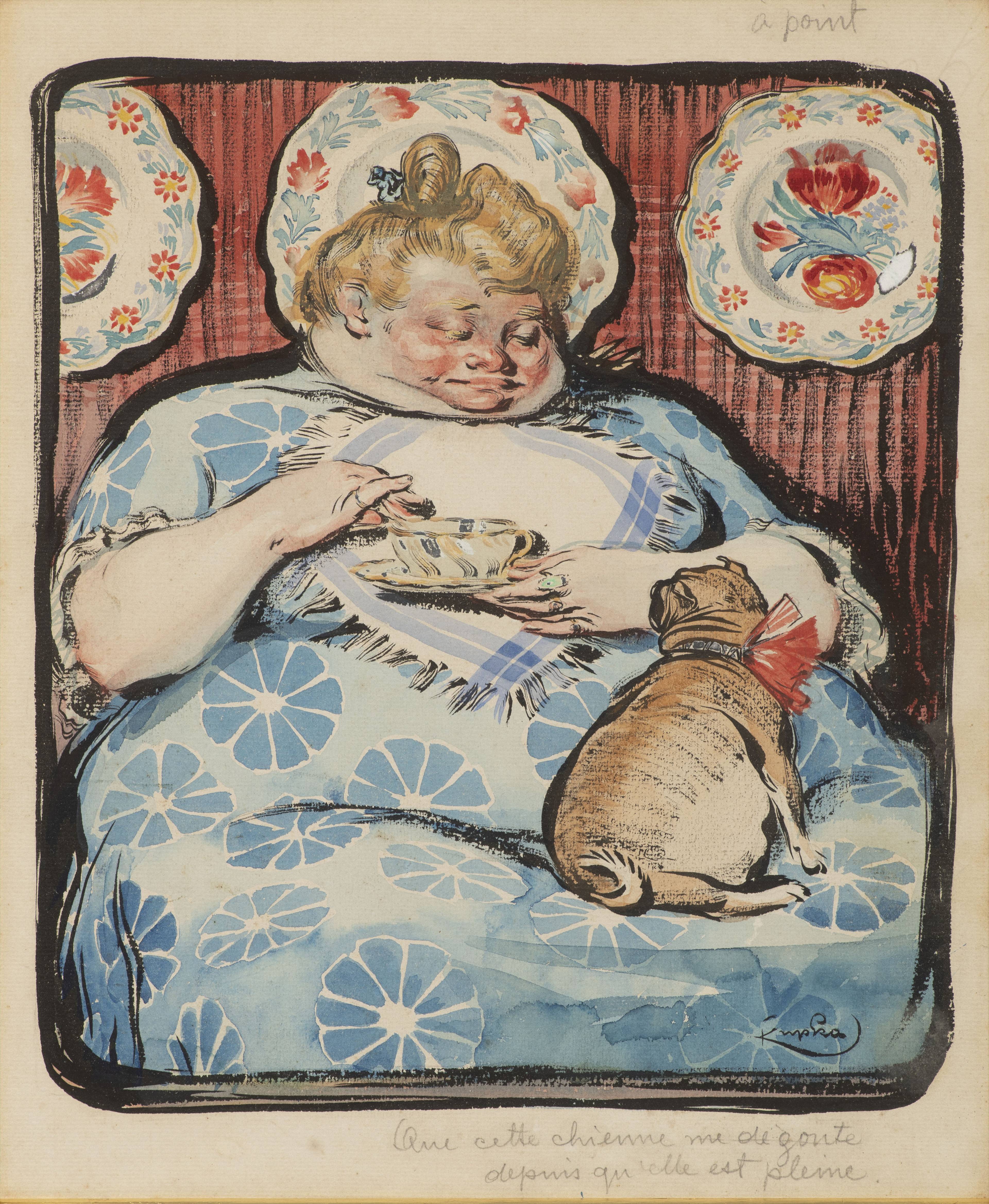Kupka_Zena_s_psíkem